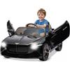 GarveeTech Auto elettrica di lusso per bambini, 12 V, con telecomando, faro LED, musica, clacson, porte a forbici, sospensioni, 3 velocità, veicolo elettrico sicuro per ragazzi e ragazze