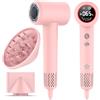 HZD Asciugacapelli Ionico con Diffusore, Phon Capelli Professionale, Phon al Plasma da 400 Milioni, Motore Brushless da 110.000 giri/min per Asciugatura Rapida, 57dB Rumore Basso per Viaggio e Familiari