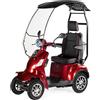 VELECO FASTER con sedile del capitano - ausilio per la mobilità a 4 ruote - schienale alto - tetto con parabrezza - completamente assemblato e pronto per la guida (Blu)