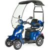 VELECO FASTER ROOF LIT-ION - Mobility Dispositivo a 4 ruote - Completamente assemblato e pronto all'uso - Tetto - Batteria agli ioni di litio - Sicuro e stabile - Allarme (BLU)