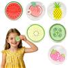 Crunier Cuscinetti Refrigeranti per Bambini,6 Pezzi Ghiaccio Gel Riutilizzabile,7 X 7 Cm,Frutta,Impacco Freddo e Caldo per Denti del Giudizio Occhi Stanchi Rinfrescante