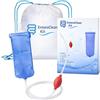 Fera Pharma EnteroClean Kit Clistere Riutilizzabile 2L - Sacca con Tubo e Pompa per Regolazione Flusso - Enteroclisma per Uso Domestico