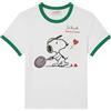 Saint Barth MC2 T-Shirt Emilie_STRING-02418L SB Snoopy Tennis Lover Bianco