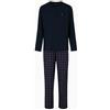 Emporio Armani Pigiama Lungo da Uomo, Armani Blu/Check, XL