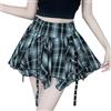 lozssnigzi Gonna Scozzese Donna, Skirt Plaid Party Casual Gonna Scozzese Y2k College Kilt Tartan a Pieghe Vintage Minigonna Natalizia Corta Invernale