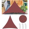FlySoul Vela Ombreggiante Impermeabile Tenda da Sole per Esterno Vele Ombreggianti Triangolare Telo Parasole con Fune e Anello D Protezione UV Tenda a Vela per Giardino Balcone Terrazza 6.1x6.1x6.1M