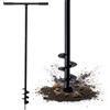 KADAX Trivella Manuale con Manico Antiscivolo per Installazione di Recinzioni e Pali, Trivella a Mano in Metallo per Trapano da Terreno (80 mm)