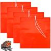 Rairsky 6 Pezzi Bandiere di Avvertimento Rosse, 30 X 30 cm Bandiera Rossa di Avvertimento con Corda, Segnalazione di Sicurezza, Bandiere di Segnalazione per Il Trasporto, Rimorchi e Portabiciclette