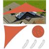 FlySoul Vela Ombreggiante Impermeabile Tenda da Sole per Esterno Vele Ombreggianti Triangolare Telo Parasole con Fune e Anello D Protezione UV Tenda a Vela per Giardino Balcone Terrazza 4.2x4.2x6M