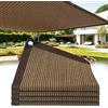 LLXNQ026 Rete Ombreggiante 4x4m Marrone Rete 90% Protezione UV Isolante Termico Spessa Rete parasole Telo Ombra Traspirante HDPE - effetto raffreddamento per giardino,balcone,tetto e piante