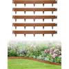 Sararoom Bordura per giardino Bordatura da Prato Bordo Aiuole, Bordure in Acciaio Corten Flessibile - 5Pz 107,5x20cm Bordi Paesaggistici Metallo Separatore Prato E Ghiaia, Barriera Erbacce per Cortile