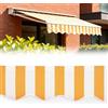 XLSBZ Mantovana di ricambio per tende da sole, 3 m x 20 cm, impermeabile, resistente ai raggi UV, per balcone, terrazza, tenda di ricambio (strisce gialle)