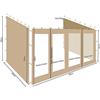 QUICK STAR 3 pannelli laterali per gazebo a rotelle, 3 x 4 m, colore: Sabbia