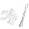 JORON Set di 78 pezzi di fissaggio frangivista, clip di fissaggio in PVC resistente alle intemperie, kit di fissaggio per tappetini - bianco