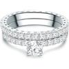 Trilani Solitario anello Set da 2 Donna Argento Sterling