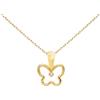 L'Atelier d'Azur Collana - Ciondolo in oro 18 carati 750/000 giallo, motivo farfalla, catena dorata