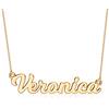 Ursteel Collana con nome personalizzato su misura, collana con nome personalizzato placcata in oro 14K, collana con placca del nome delicata, gioielli con nome personalizzato, regali personalizzati