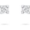 JEWELAB.it Orecchini Donna a Lobo Punti Luce con Diamanti Naturali 0,06 ct Complessivi in Oro Bianco 18 kt