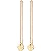Elli Orecchini Donne pull through ciondolo placchetta in argento sterlino 925 placcato oro