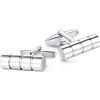 Honey Bear cilindro gemelli per uomo, in acciaio INOX, per nozze Business (argento)