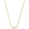 SINGULARU - Collana Duo Stars. Pendente in Argento Sterling 925 con Placcatura Oro 18Kt. Catena Taglia Unica. Gioielli da Donna