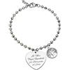 Beloved ❤️ Bracciale da donna, braccialetto in acciaio con cristalli briolè neri emozionale - frasi, pensieri, parole con charms - ciondolo pendente - misura regolabile - incisione (SILVER MOD 2)