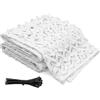 Generic Rete Mimetica Bianca con Rete in Nylon, Telo Ombreggiante Protezione Solare, Vela Ombreggiante Rinforzato per Pergola, Giardino, Campeggio e Decorazione Esterna(1.5x5m/5x16ft)