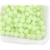 HGENAHGTF 100 pezzi di perline da pesca dure tappo antiscivolo luminoso rotondo spazio fagioli accessori durevole tappo duro