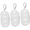 Healeved 3 Pezzi Porta Palline Ping Pong Trasparente con Portachiavi Scatola in Plastica Protettiva Antiscivolo e Resistente per Palle da Tennis Tavolo Standard Organizer Portatile per