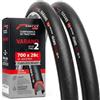Fincci Varano Coppia Copertoni Bici 700x28 Tubeless - 2 Copertoncini 700x28c Pieghevoli Antiforatura con LVL5 Nylon 1mm 120 TPI - per Strada, Touring, Città Compatibili Hookless & Hooked