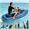 Lbxlhr Moto d'Acqua Gonfiabile elettrica con Motore da 500 W, Scooter subacqueo, gommone con propulsore Thruster, 10 velocità, 130 Minuti di autonomia(10A)