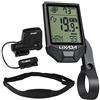 Domary Computer Wireless con Cardiofrequenzimetro Multifunzione Antipioggia Ciclo Tachimetro Cadenza Tracker Ampio Schermo LCD Design Retroilluminato per Gli Appassionati di Cicli (Bianca)
