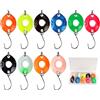 MiOYOOW Esche da Pesca, 10 Pezzi Esche da Pesce a Cucchiaini Riflettenti, Esca Artificiali Spinning con Scatola di Immagazzinaggio, per Trote, Persico e Luccio, Acqua Dolce e Salata