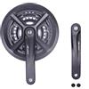 PROWHEEL Guarnitura per bicicletta, 48-38-28T per 3x6/7/8 velocità, universale, con foro quadrato, 170 mm, pedivella per mountain bike