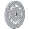 TOORX Dischi bumper crumb 50 mm [piastre bilanciere olimpiche gomma puntinata basso rimbalzo] silenziosi per palestra homegym functional training compatibili bilanciere olimpico da [5 a 25 kg] (15 Kg)