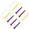 QLECXZI Tee da Golf Moderni in plastica PE infrangibili Disponibili in Vari Colori Accessori di Supporto per Mazze da Golf Tee da plastica PE infrangibili, 10 Pezzi, 54 Millimetri