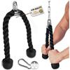 C.P. Sports C.P.Sports Corda per tricipiti, Corda per bicipiti 70cm | Corda per Esercizi di trazione, LAT Pull, Allenamento della Forza, Fitness, Bodybuilding | con moschettone da 8mm