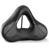 PureBowlic Sella larga per bici con molla ammortizzante, sedile ergonomico in pelle PU per mountain bike e ciclismo su strada, cuscino ad alta elasticità per una guida confortevole, nero (L)