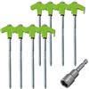 SNGUOQ 14 Pezzi picchetti da Campeggio Trapano con esagono Incassato Vite a Spirale Resistente for Tenda Resistenti in for per Campeggio E Outdoor(Black)