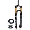 LHHL Forcella Ammortizzata Mountain Bike 26 27,5 29 Forcella Air MTB Corsa 140mm Ritorno Regolabile Dritta/conica Leggera Forcella Anteriore Bici Freno A Disco QR 9 * 100mm HL/RL(Tapered HL,29'')