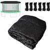 Generico Trampoline Shade Cover - Heavy Duty Sun Protection Roof For Outdoor Jumping, Weatherproof Shield Top Enclosure, 244x244x244cm Outer Canopy Tent + 6 Binding Ropes, Oxford Cloth Finish Weave- For Backya