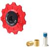 Generico Pulegge Deragliatore Posteriore con Cuscinetti in Ceramica 11T-17T Ruote Jockey Ultraleggere for MTB E Bici da Strada(11T Red)