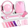 HHDESHSL 13 Pezzi Kit Pilates, Set di Anelli da Pilates con 32 cm Pilates Ring, Pilates Ball, Fasce di Resistenza e Molto Altro Ancora, Set Fitness per Allenamento Casa, Workout Studio, Fitness VI