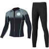 Zymjzbetic Muta da sub Muta in neoprene da 1,5 mm Donna Uomo Diviso Tuta surf calda a maniche lunghe Nuoto bagnato Prova di freddo Set completo Immersioni Snorkeling(1543 BK Set,XL)