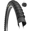 ECOVELO' 1 COPERTONE MTB 26x1.95 (53-559) + CAMERA D'ARIA PER BICICLETTA MOUNTAIN BIKE BICI MTB NERO TASSELLATO