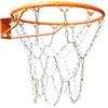 Uanqfegy Rete da basket - Catena in acciaio inossidabile 304, resistente alla ruggine e alle intemperie con 12 fibbie per interni ed esterni