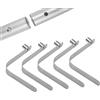 Generico V-Shape Tent Pole Spring Button Clips - Premium Heavy-Duty Manganese Steel Locking Pins | 5-Piece Single-Head Solid Kayak Paddle, Awning Canopy Tube, Boat Oar, Ski Poles Lockings Clamps Kit