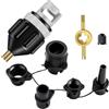LQTSLFM Adattatore Pompa SUP Adattatore Valvola Gonfiaggio Sup Compressore con 4 Ugelli per Gommoni, Kayak, Materassino, Tavola Surf (Nero)