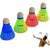 Generisch 4 palle da badminton a LED, palle da badminton, attrezzatura per esercizi, per principianti, in nylon, per bambini, adulti, principianti, sport, notte