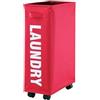 SQQCREATO Porta Pesi Palestra Casa 1 pz. Cesto portaoggetti for tappetino yoga Cestini for camera da letto Ruote universali Bagno portabiancheria pieghevole(Red)